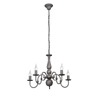 Люстра подвесная V1662-2/5 Vitaluce без плафона на 5 ламп, основание бронзовое в стиле классический 