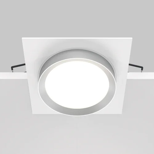 Светильник точечный Hoop DL086-GX53-SQ-WS Maytoni белый серебряный 1 лампа, основание белое в стиле современный  фото 5