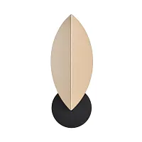 Бра Лиф (Leaf) 8396/1W Lumion золотой на 1 лампу, основание чёрное в стиле современный Бра Лиф (Leaf) 8396/1W Lumion золотой на 1 лампу, основание чёрное в стиле современный