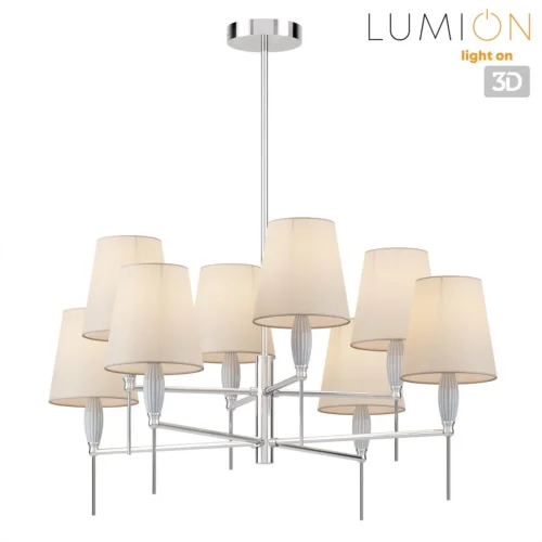 Люстра на штанге Karmen 8279/8 Lumion серая на 8 ламп, основание хром в стиле классический фото 3