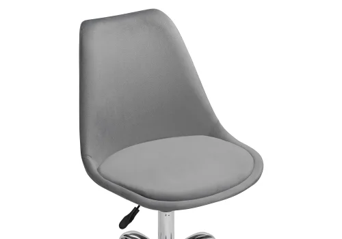 Компьютерное кресло Kolin gray fabric 15549 Woodville, серый/велюр, ножки/металл/хром, размеры - *890***490*560 фото 6