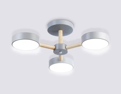 Светильник потолочный LED с пультом FL4822 Ambrella light серый 1 лампа, основание серое в стиле современный хай-тек с пультом фото 7