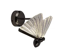 Бра LED Баттерфляй 08444,29 Kink Light прозрачный 1 лампа, основание чёрное в стиле модерн флористика бабочки