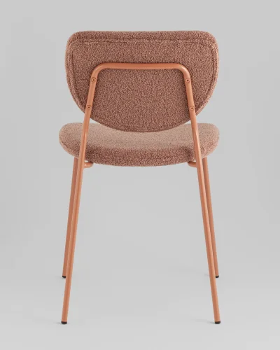 Стул обеденный Gigi, коричневый букле, розовые ножки УТ000039037 Stool Group, коричневый/букле, ножки/металл/розовый, размеры - ***** фото 4