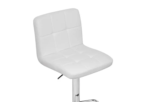 Барный стул Paskal white / chrome 15436 Woodville, белый/экокожа, ножки/металл/хром, размеры - *1090***430*530 фото 5