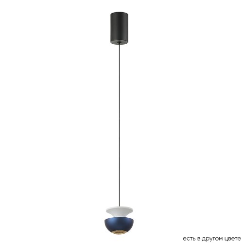 Светильник подвесной LED ASTRA SP LED BLUE Crystal Lux синий 1 лампа, основание чёрное в стиле современный шар