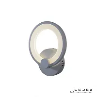 Бра LED Ring A001/1 WH iLedex белый 1 лампа, основание белое в стиле хай-тек современный кольца