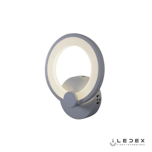 Бра LED Ring A001/1 WH iLedex белый на 1 лампа, основание белое в стиле хай-тек современный кольца
