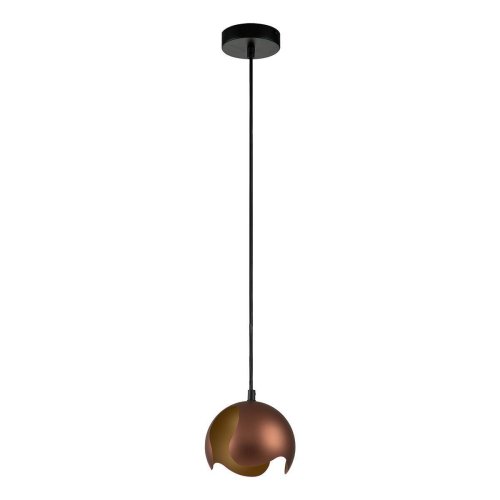 Светильник подвесной Severo V000176 Indigo коричневый 1 лампа, основание чёрное в стиле современный шар