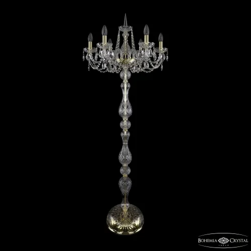 Торшер 1402T1/6/195-160 G Bohemia Ivele Crystal sp без плафона 6 ламп, основание золотое в стиле классический
