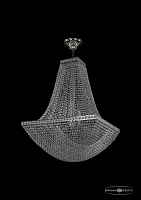 Люстра потолочная хрустальная 19322/H2/55IV Ni Bohemia Ivele Crystal прозрачная на 12 ламп, основание никель в стиле классический sp