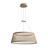 Светильник подвесной LED Prism FR5535PL-L14B Freya бежевый на 1 лампу, основание бежевое в стиле хай-тек современный 