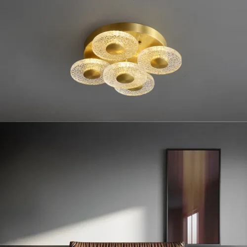 Люстра потолочная DILARA L11 206119-23 ImperiumLoft прозрачная на 11 ламп, основание латунь в стиле современный  фото 4