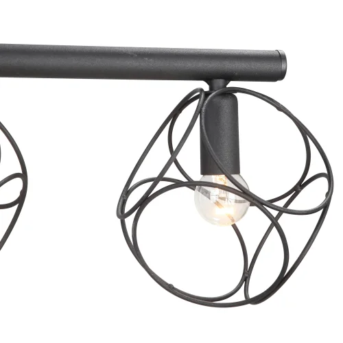 Светильник подвесной V4932-1/3PL Vitaluce без плафона 3 лампы, основание чёрное в стиле лофт  фото 2