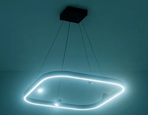 Светильник подвесной LED FL5803 Ambrella light чёрный 1 лампа, основание чёрное в стиле современный хай-тек квадраты фото 5