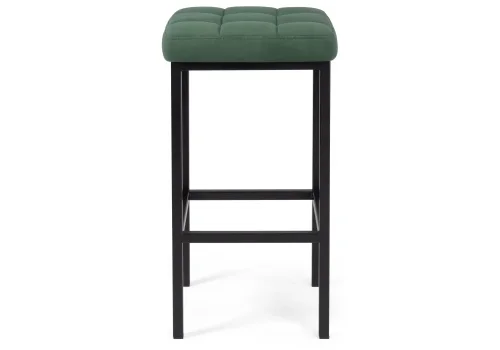 Барный стул Лофт катания изумруд / черный матовый 459857 Woodville, зелёный/велюр, ножки/металл/чёрный, размеры - ****350*350 фото 2