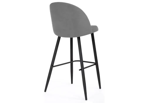 Барный стул Сондре темно-серый / черный 464890 Woodville, серый/велюр, ножки/металл/чёрный, размеры - ****500*600 фото 4