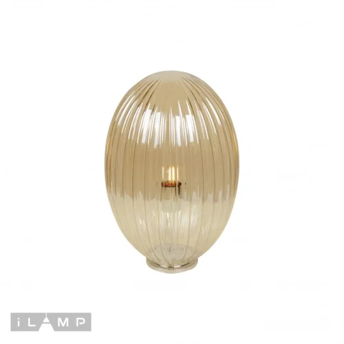 Настольная лампа Jazz AT9003-1A COG iLamp янтарная 1 лампа, основание хром металл в стиле современный  фото 2