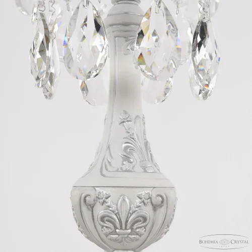 Торшер AL79101T/8/175 B WMN Bohemia Ivele Crystal sp без плафона 8 ламп, основание белое никель патина в стиле классический
 фото 5