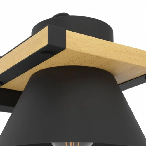 Бра Maccles 43958 Eglo чёрный на 1 лампа, основание бежевое чёрное в стиле современный лофт  фото 3