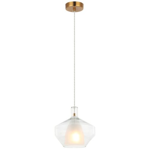 Светильник подвесной Еladin 2154/13/01P Stilfort прозрачный 1 лампа, основание бронзовое в стиле современный 