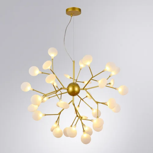 Люстра подвесная Candy A7274SP-36GO Arte Lamp белая на 36 ламп, основание золотое в стиле современный ветви фото 3