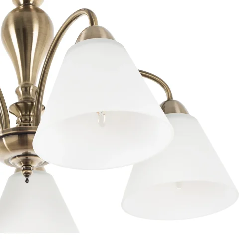 Люстра потолочная Anna MR1451-5C MyFar белая на 5 ламп, основание бронзовое в стиле классический современный  фото 4