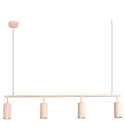 Светильник подвесной Cora V11781-4P Moderli розовый на 4 лампы, основание розовое в стиле минимализм современный линейный