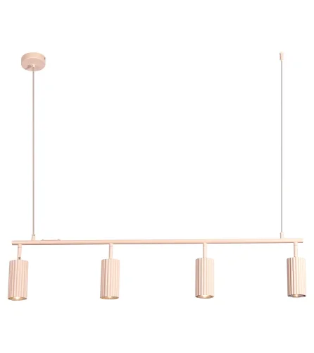 Светильник подвесной Cora V11781-4P Moderli розовый на 4 лампы, основание розовое в стиле минимализм современный линейный Светильник подвесной Cora V11781-4P Moderli розовый на 4 лампы, основание розовое в стиле минимализм современный линейный