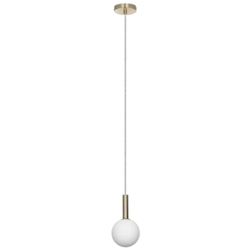Светильник подвесной Рунд CL205110N Citilux белый 1 лампа, основание бронзовое в стиле современный молекула шар фото 2