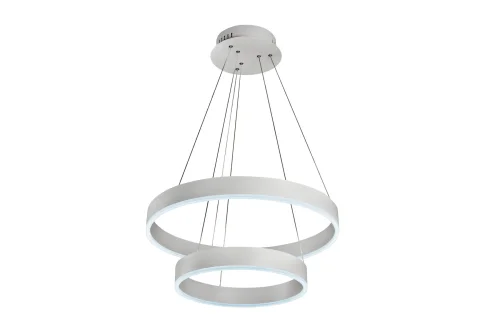 Светильник подвесной LED с пультом Sunset 6832/4+6 WH iLedex белый 1 лампа, основание белое в стиле современный хай-тек с пультом кольца фото 2