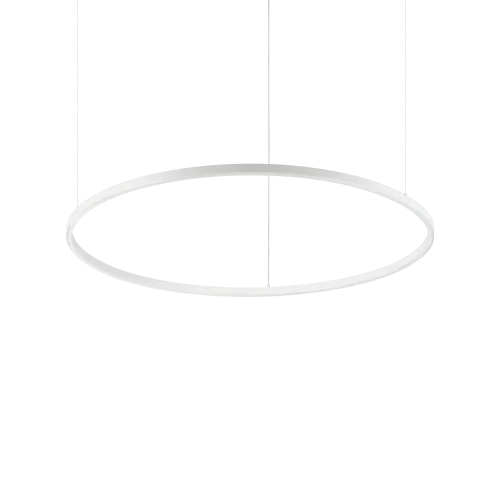 Светильник подвесной LED ORACLE SLIM SP D90 ROUND WH 3000K Ideal Lux белый 1 лампа, основание белое в стиле современный кольца