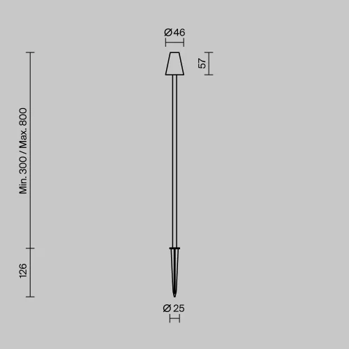 Ландшафтный светильник LED Cane O504FL-L1B3K1 Maytoni уличный IP65 чёрный на 1 лампу, плафон чёрный в стиле современный хай-тек LED фото 9