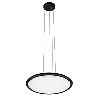 Светильник подвесной LED Sweety 10454/400P Black LOFT IT белый на 1 лампу, основание чёрное в стиле современный хай-тек круглый