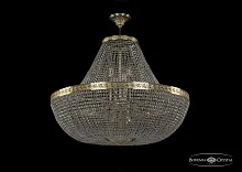 Люстра потолочная хрустальная 19051/H1/90IV G Bohemia Ivele Crystal прозрачная на 26 ламп, основание золотое в стиле классический sp