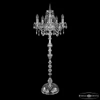 Торшер 1413T1/5/141-120 Ni Bohemia Ivele Crystal sp без плафона 5 ламп, основание прозрачное никель в стиле классический
