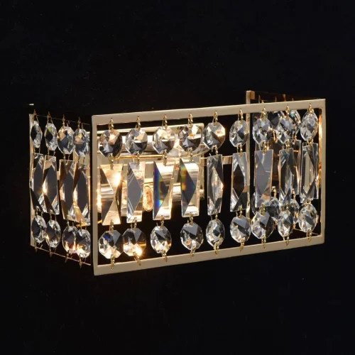 Бра Монарх 121021902 MW-Light прозрачный на 2 лампы, основание золотое в стиле современный  фото 2