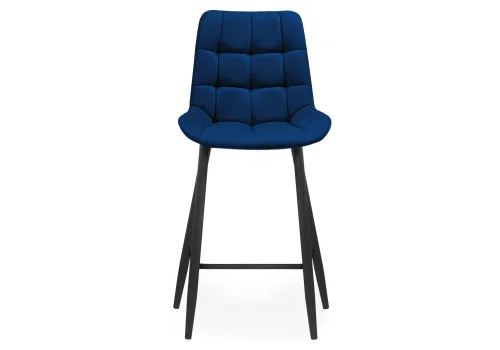 Полубарный стул Алст К синий / черный 502119 Woodville, синий/велюр, ножки/металл/чёрный, размеры - ****500*580 фото 2
