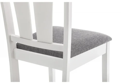 Деревянный стул Bert серый 11423 Woodville, серый/ткань, ножки/дерево/белый, размеры - ****420*460 фото 6