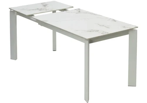 Керамический стол Corner 120 gloss golden jade solid ceramic / white 593874 Woodville столешница белая из керамика фото 7