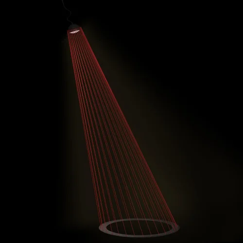 Светильник подвесной LED Beam 10292/C Red LOFT IT красный 1 лампа, основание чёрное в стиле   фото 2