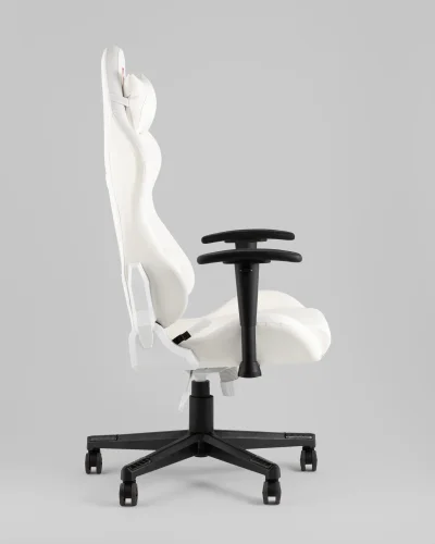 Кресло спортивное TopChairs GMM-080, белый, на черной базе УТ000039639 Stool Group, белый/экокожа, ножки/полимер/чёрный, размеры - *1330***740*680 фото 7