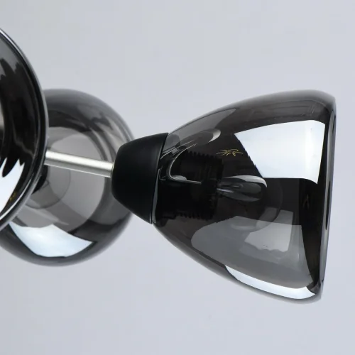 Люстра потолочная Вита 220012605 DeMarkt чёрная серая на 5 ламп, основание серебряное в стиле современный  фото 6
