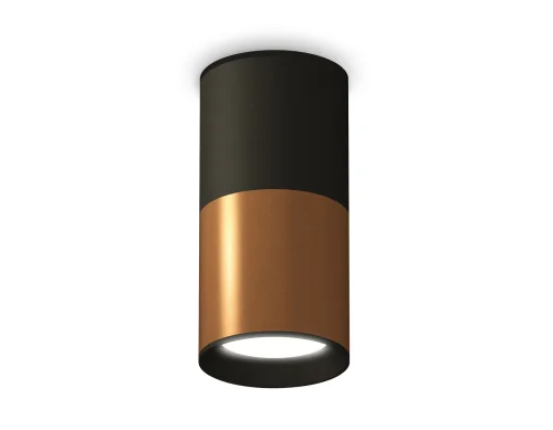 Светильник накладной Techno spot XS6304070 Ambrella light коричневый 1 лампа, основание чёрное в стиле модерн круглый