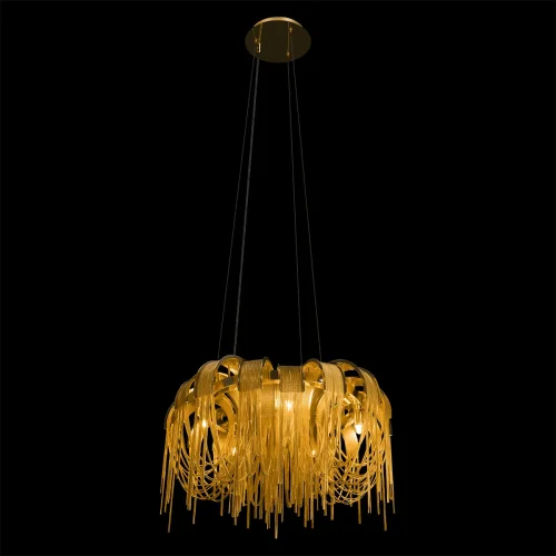 Люстра подвесная Volver 10404/650 GD LOFT IT золотая на 5 ламп, основание золотое в стиле арт-деко цепочки фото 4