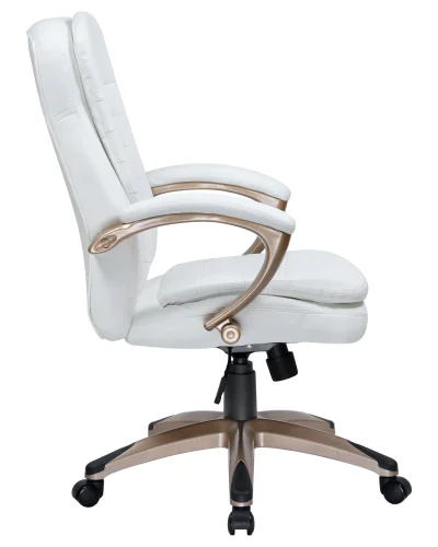 Офисное кресло для руководителей 106B-LMR DONALD, цвет белый Dobrin, белый/экокожа, ножки/металл/бежевый, размеры - 1030*1110***720*720 фото 3