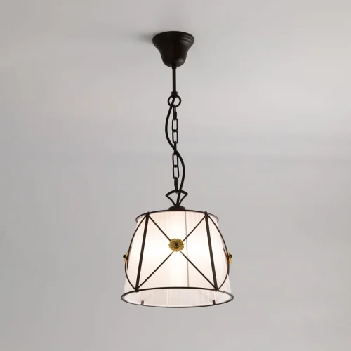 Светильник подвесной Дрезден CL409212 Citilux белый 1 лампа, основание коричневое в стиле классический кантри 