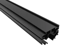 Встраиваемый магнитный шинопровод в натяжной ПВХ потолок CLT 0.136 01 L2000 BL Crystal Lux чёрный в стиле современный для светильников серии Укс5 (Ux5) натяжной потолок ux5 узкий магнитный двусторонний