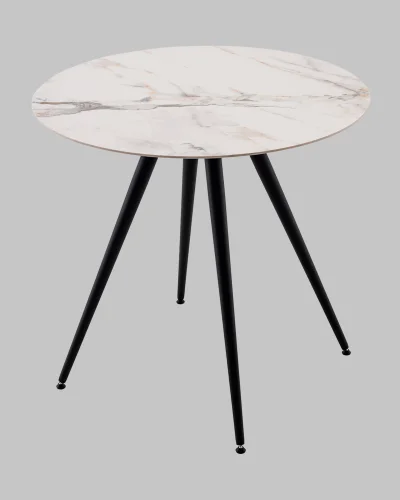 Стол Ники круглый, столешница керамика, Ice Jade 800 УТ000041256 Stool Group столешница белая мрамор из керамика фото 5