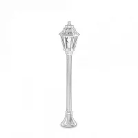 Парковый светильник ANNA PT1 BIANCO Ideal Lux уличный IP44 белый на 1 лампу, плафон прозрачный в стиле современный E27